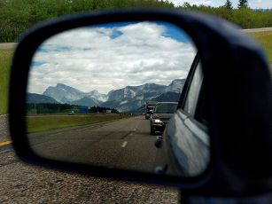 Side-mirror-on-car